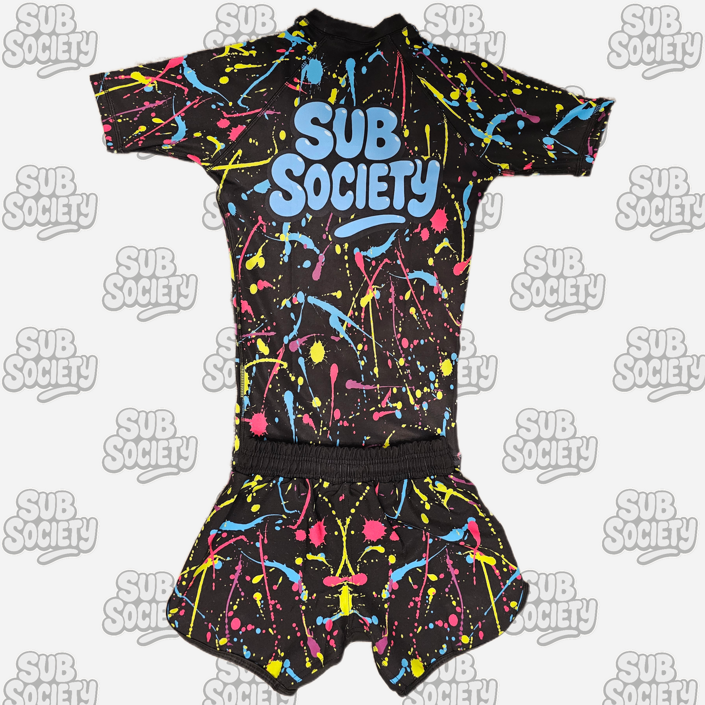 'Splash' Blue No-gi Jiu jitsu rashguard set