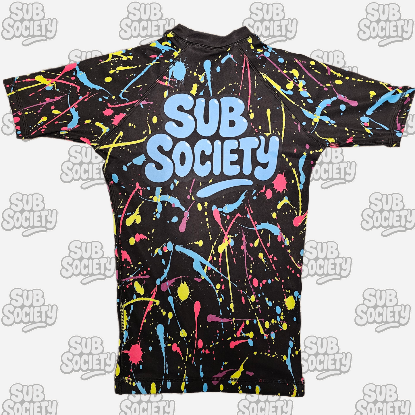 'Splash' Blue No-gi Jiu jitsu rashguard set