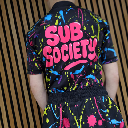 'Splash' Pink No-gi Jiu jitsu rashguard set