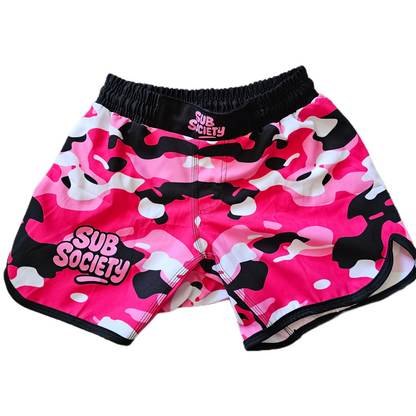 'Camo' Pink No-gi Jiu jitsu rashguard set