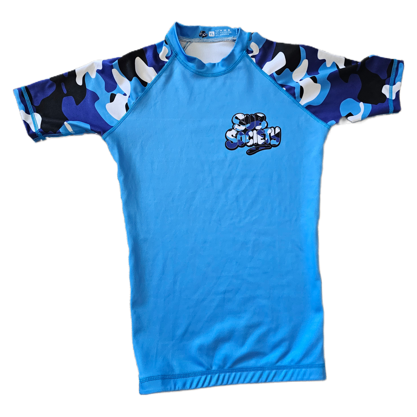 'Camo' Blue No-gi Jiu jitsu rashguard set
