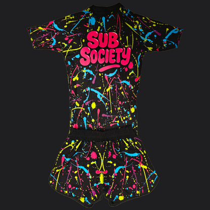 'Splash' Pink No-gi Jiu jitsu rashguard set