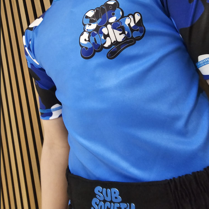 'Camo' Blue No-gi Jiu jitsu rashguard set