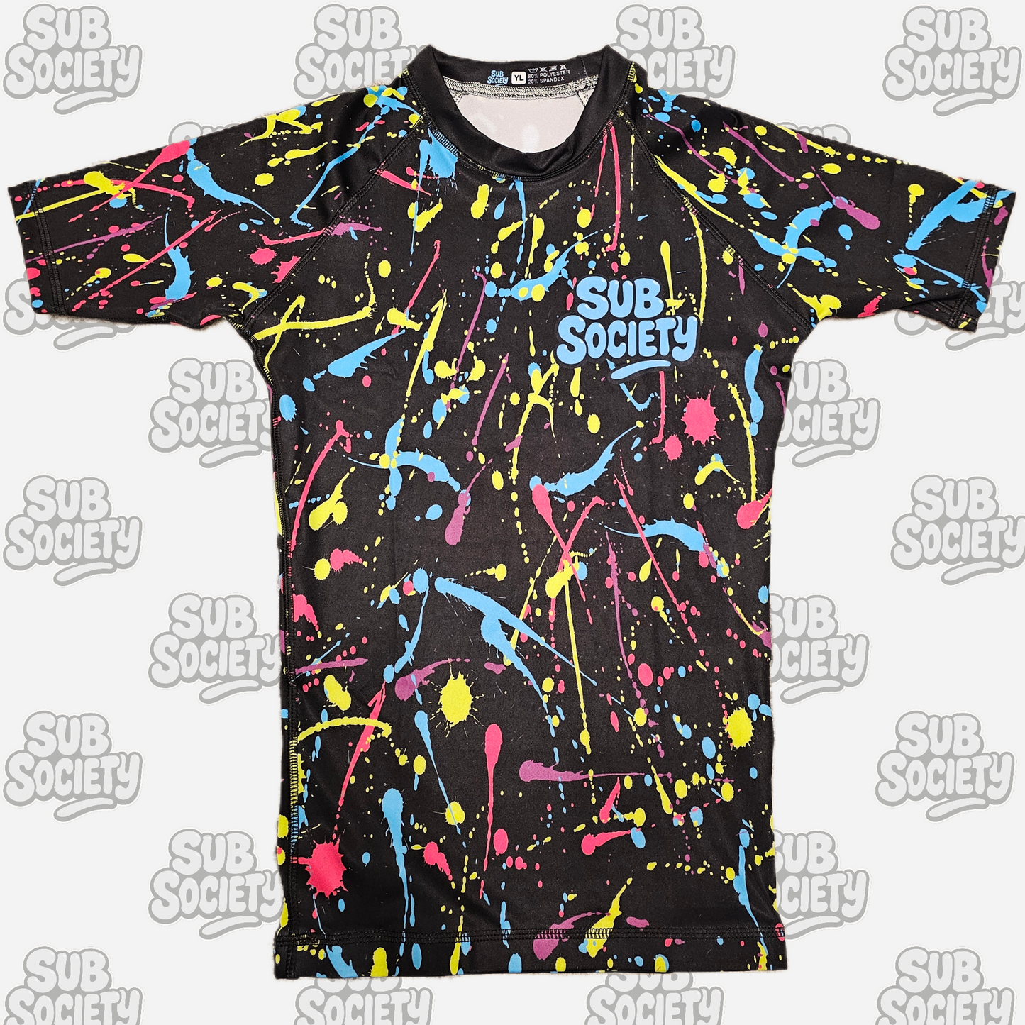 'Splash' Blue No-gi Jiu jitsu rashguard set