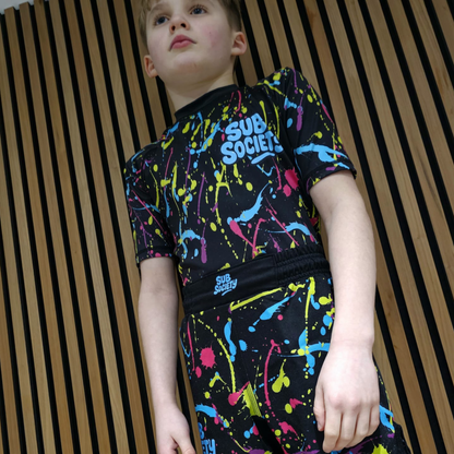 'Splash' Blue No-gi Jiu jitsu rashguard set