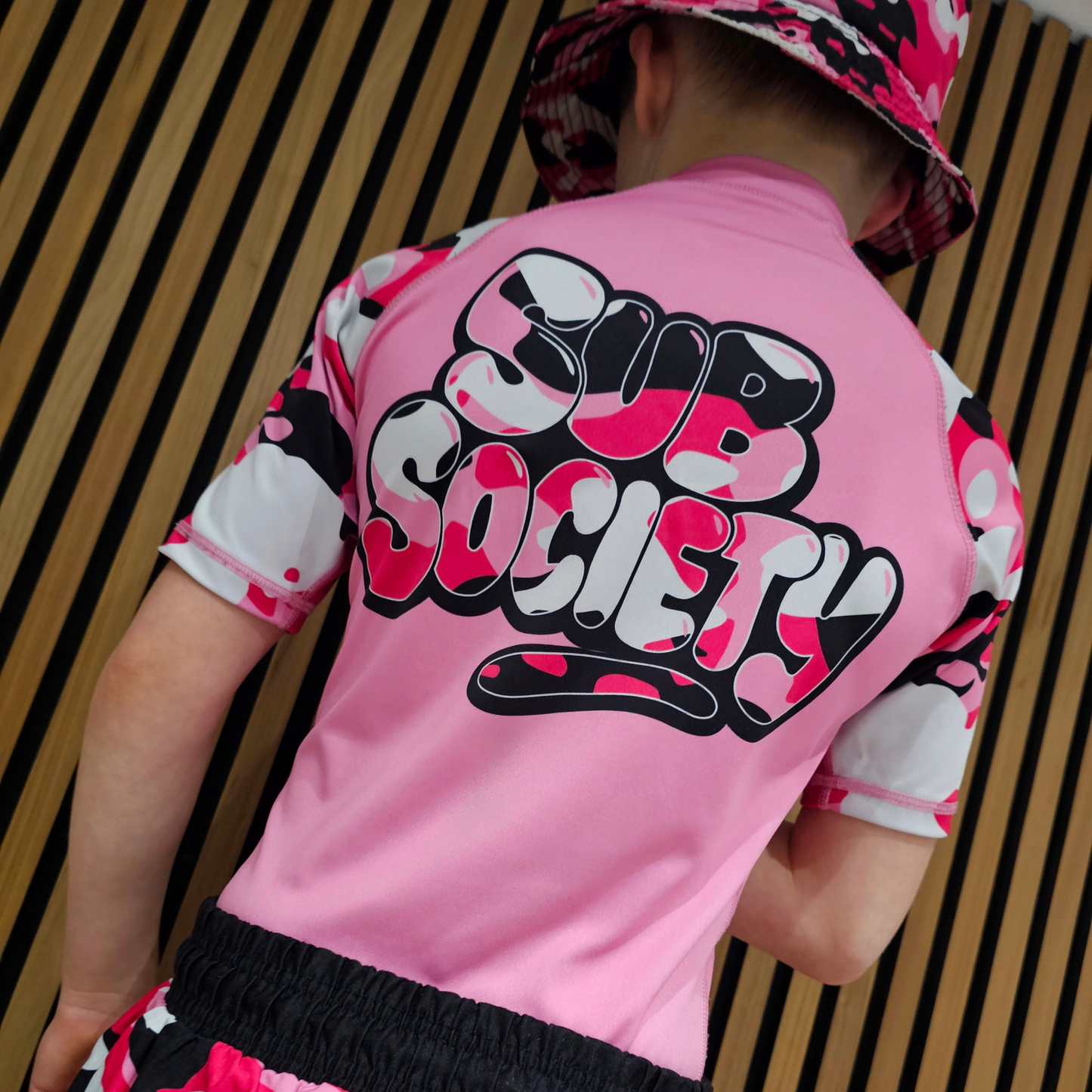 'Camo' Pink No-gi Jiu jitsu rashguard set