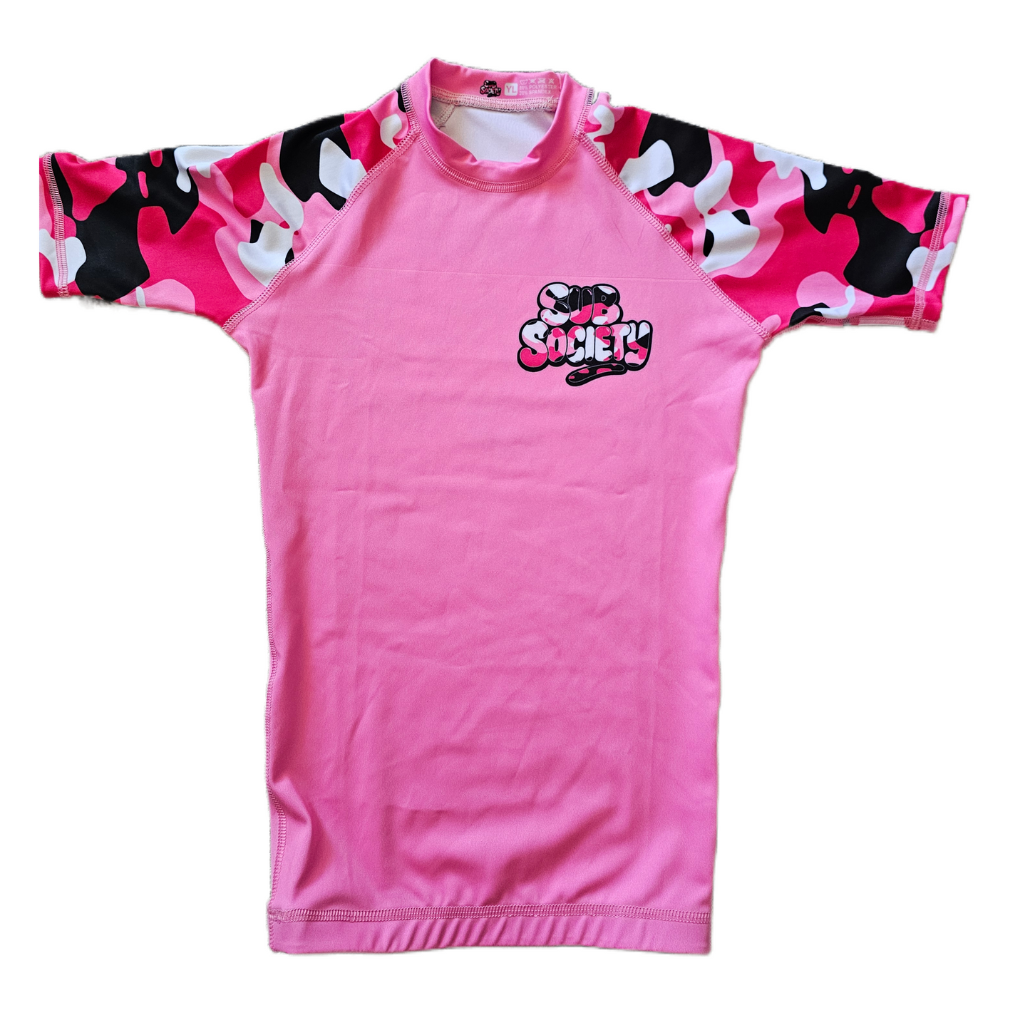 'Camo' Pink No-gi Jiu jitsu rashguard set