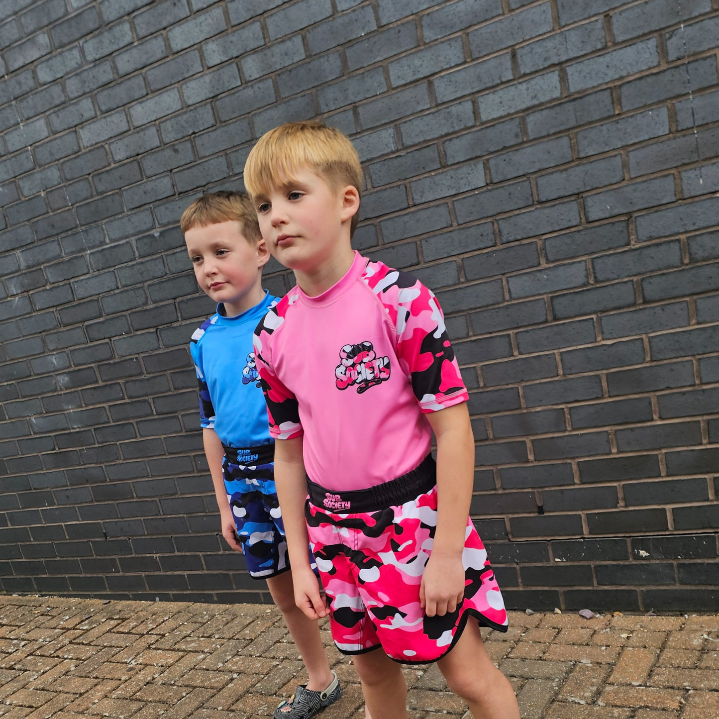 'Camo' Blue No-gi Jiu jitsu rashguard set