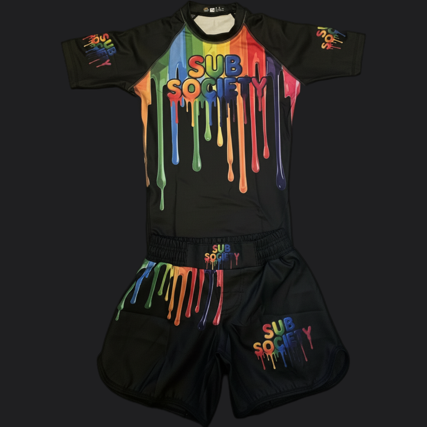 'Drip' No-gi kit - Black No-gi Jiu jitsu rashguard set
